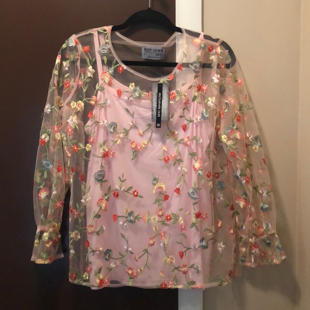 Chalk pink blouse